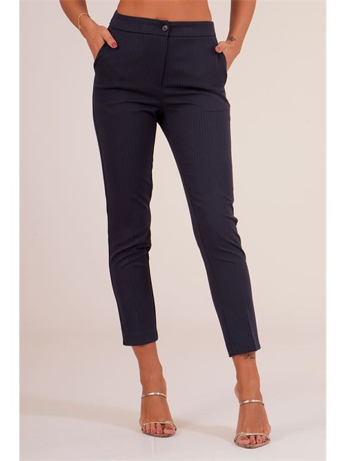 Pantalone gessato elmas phil | 011274BLU